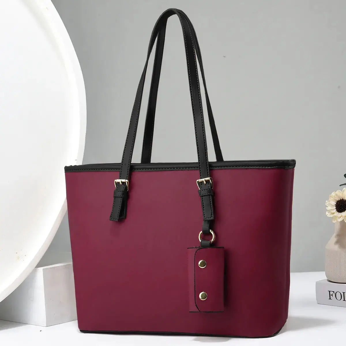 Fiora Maroon – elegant tote and shoulder bag for women in Pakistan
