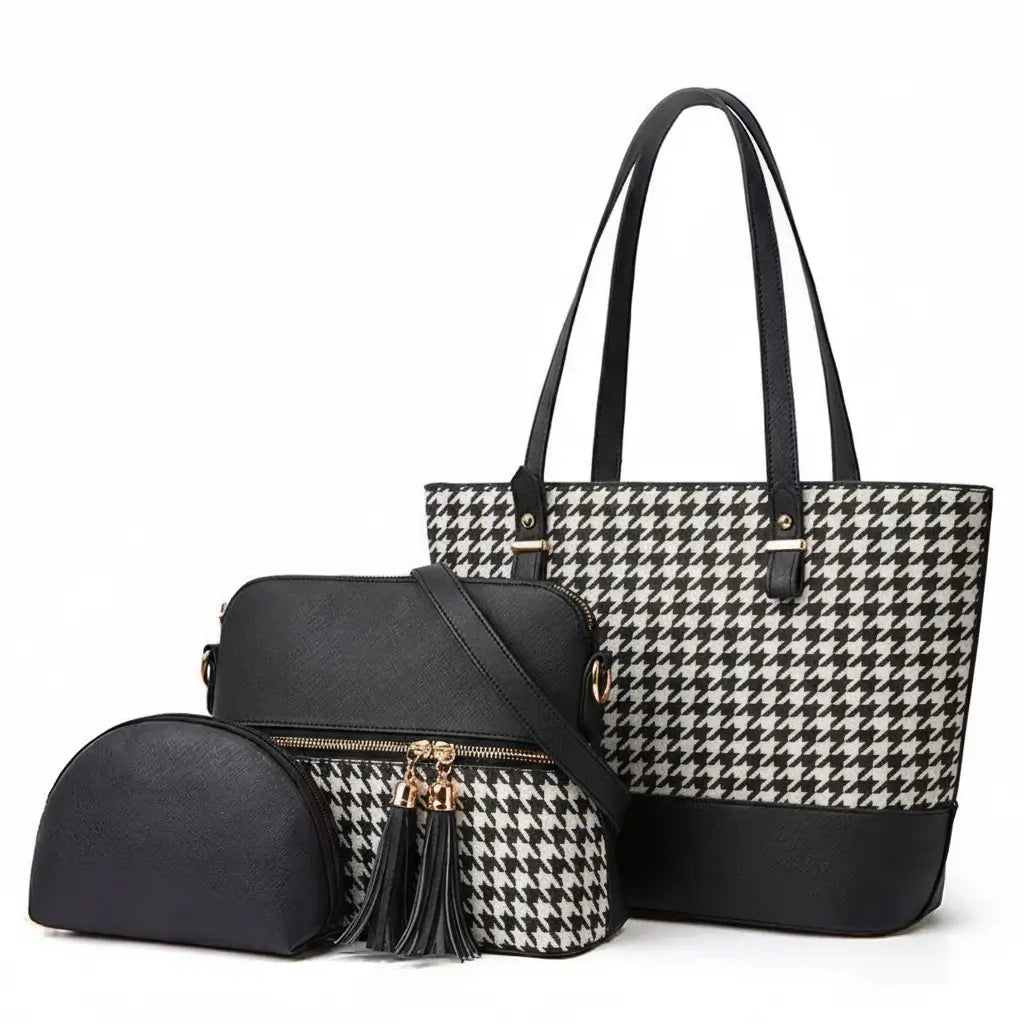 Bnova white virello 3pcs handbag set with shoulder strap