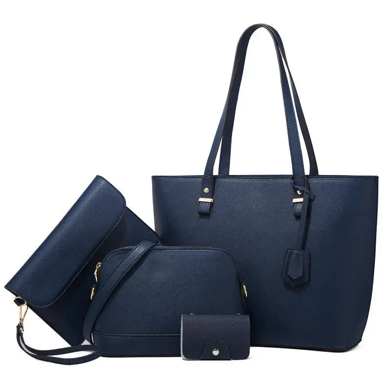 Zeen 4PCS women handbag set in Blue – elegant and stylish shoulder and tote bags in Pakistan