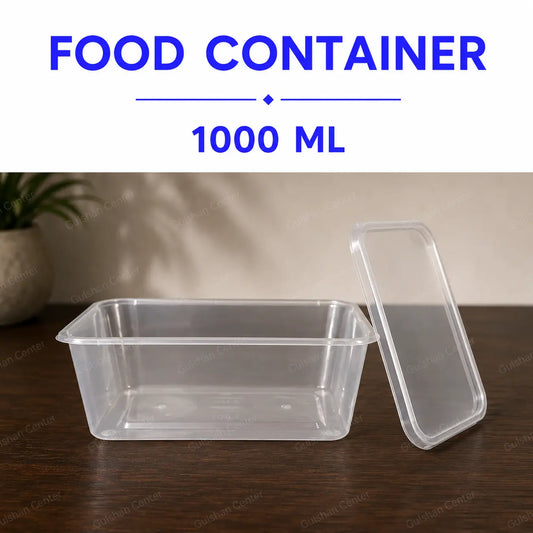1000ml disposable food container with lid transparent food storage box Pakistan