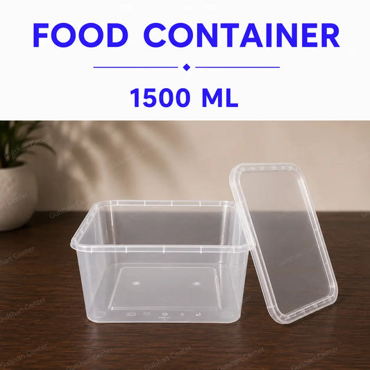 1500ml disposable food container with lid large transparent plastic food box in Pakistan