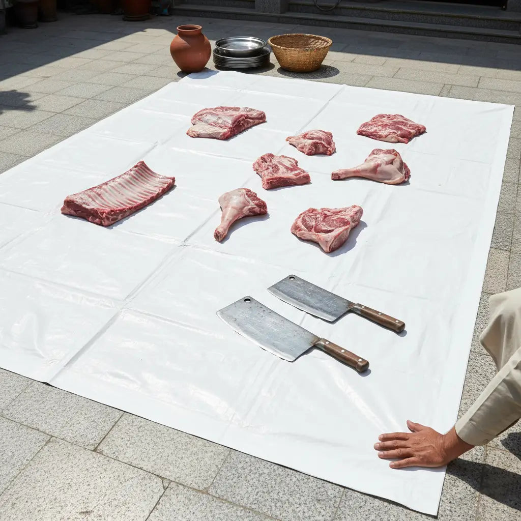 qurbani plastic sheet Pakistan 48x72 leak proof food grade