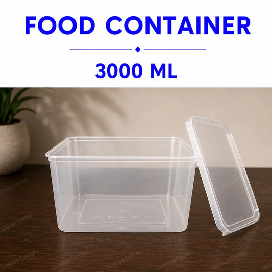 3000ml disposable food container with lid heavy duty transparent food storage box Pakistan