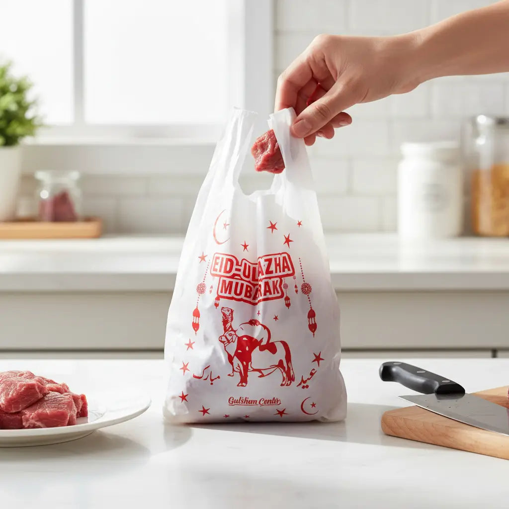 standard qurbani bags Pakistan 1 kg size shopper
