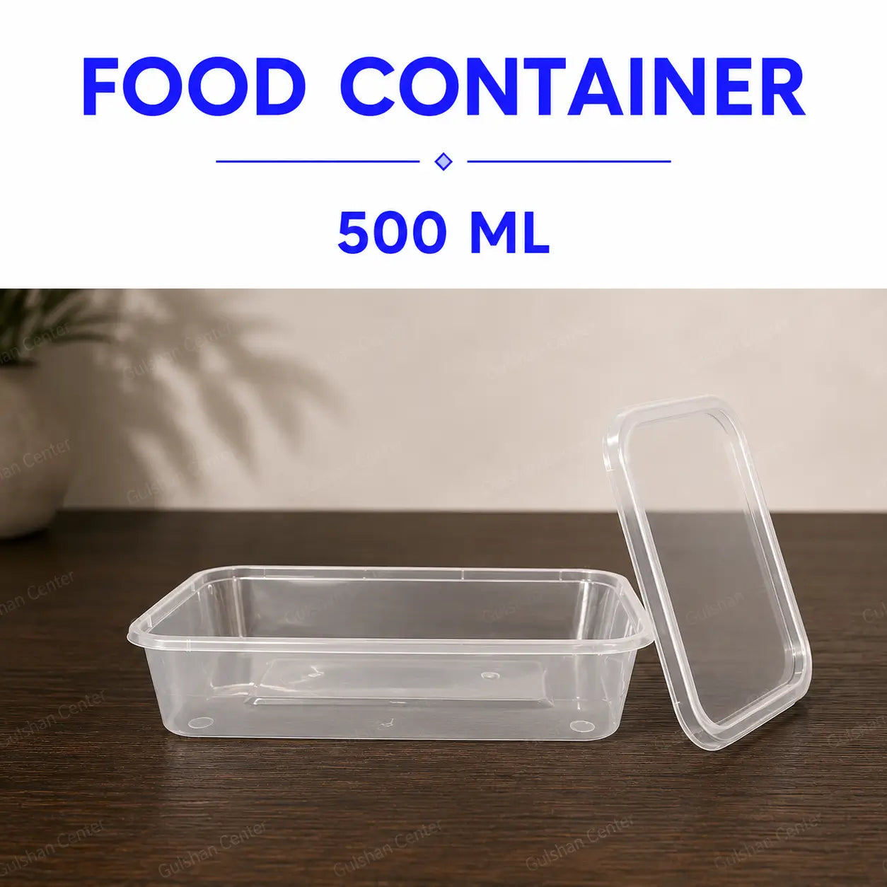 500ml disposable food container with lid transparent plastic storage box in Pakistan