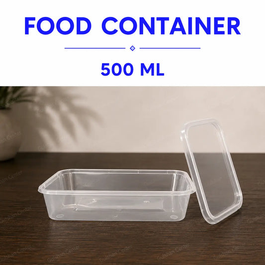 500ml disposable food container with lid transparent plastic storage box in Pakistan