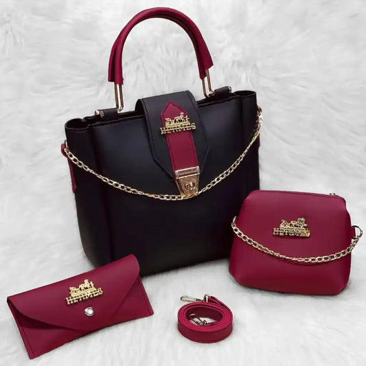 Aura 3PCS – Black Maroon
