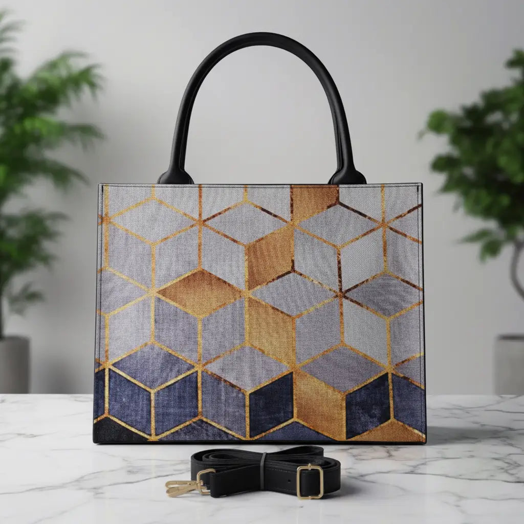 Tote Hexa Gold - Grey