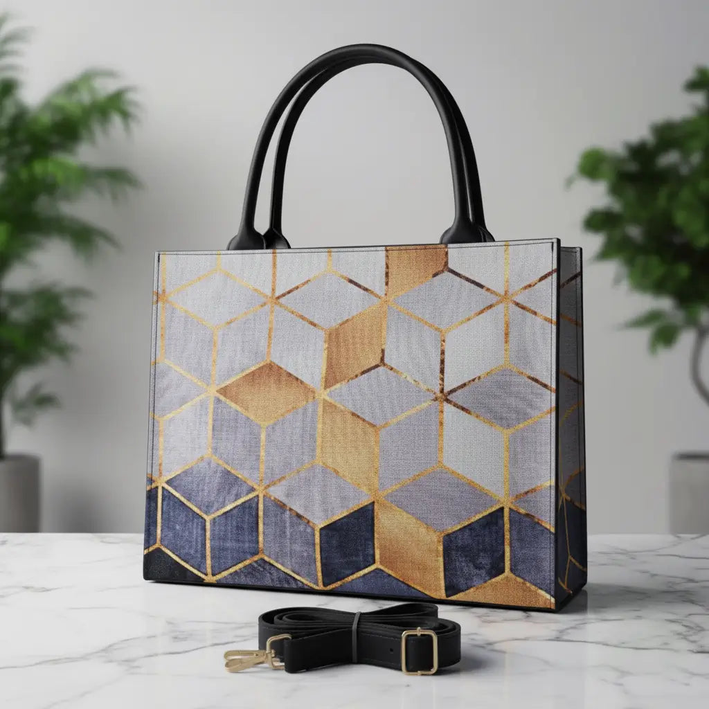 Tote Hexa Gold - Grey