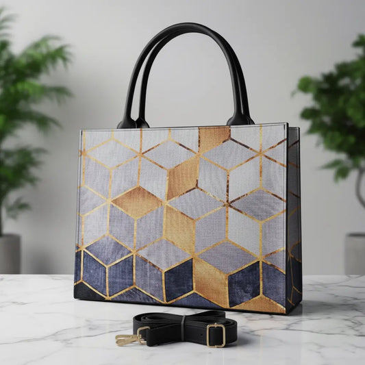 Tote Hexa Gold - Grey