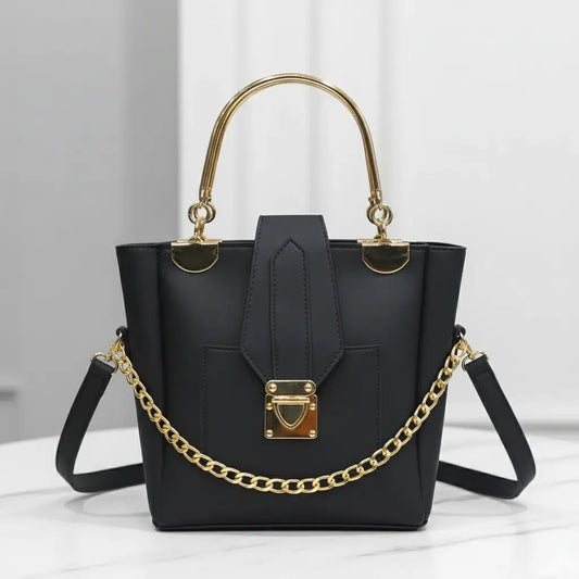 FinesseBag Black – elegant and stylish handbag and shoulder bag with golden chain for girls in Pakistan