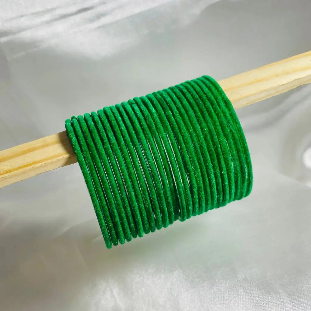 Green velvet bangles for girls in Pakistan