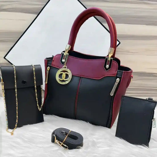 Liva 3PCS – Black Maroon