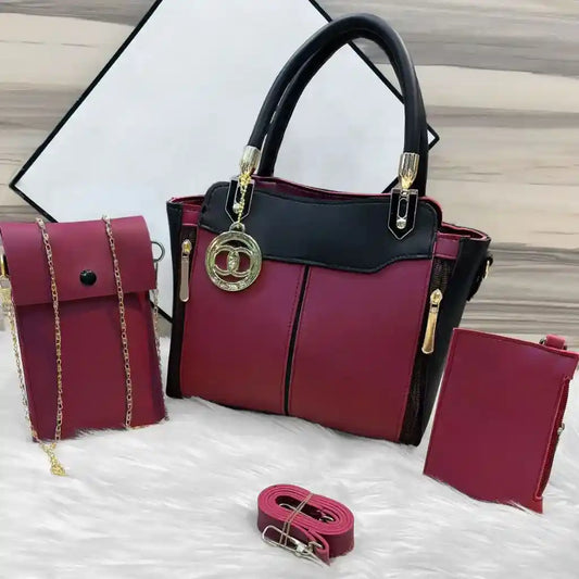 Liva 3PCS – Maroon Black