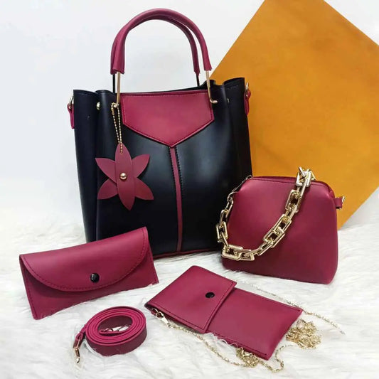 Luxe 4PCS – Black Maroon