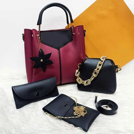 Luxe 4PCS – Maroon Black