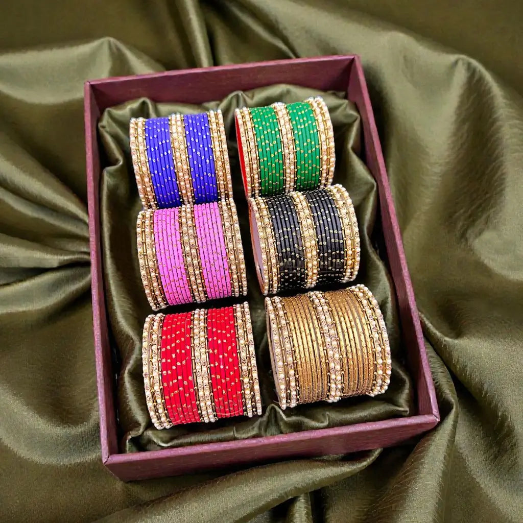 metal bangles deal box 6 colors collection