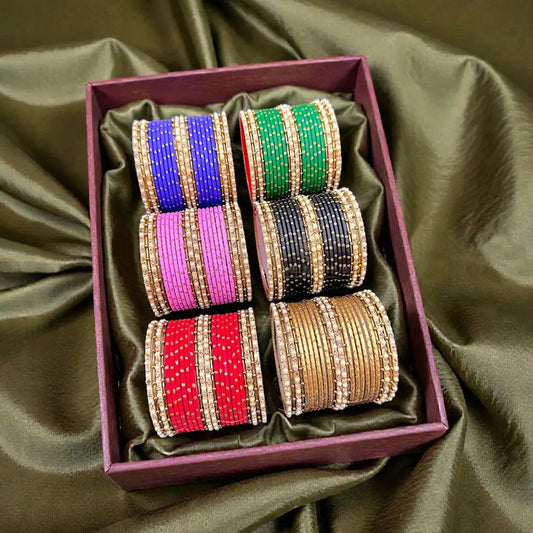 metal bangles deal box 6 colors collection