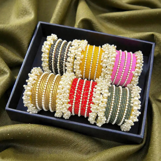 Metal bridal bangles set for girls in Pakistan