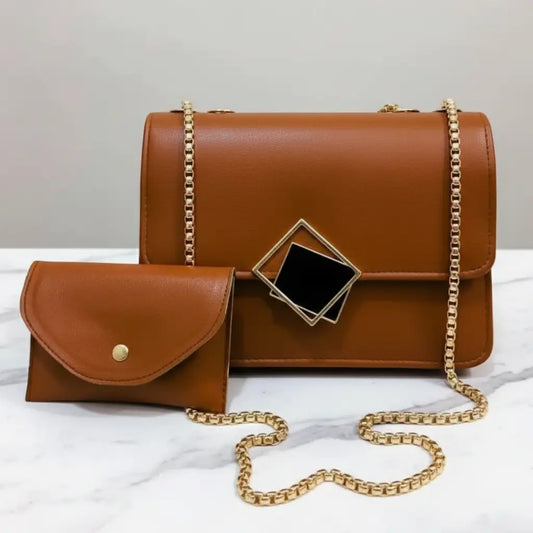 Stride 2PCS Brown – chic and elegant crossbody bag set for girls in Pakistan