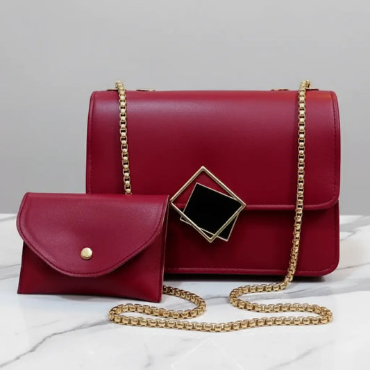 Stride 2PCS Maroon – fashionable and practical crossbody bag set for girls in Pakistan