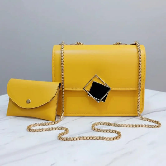 Stride 2PCS Yellow – bold and stylish crossbody bag set for girls in Pakistan