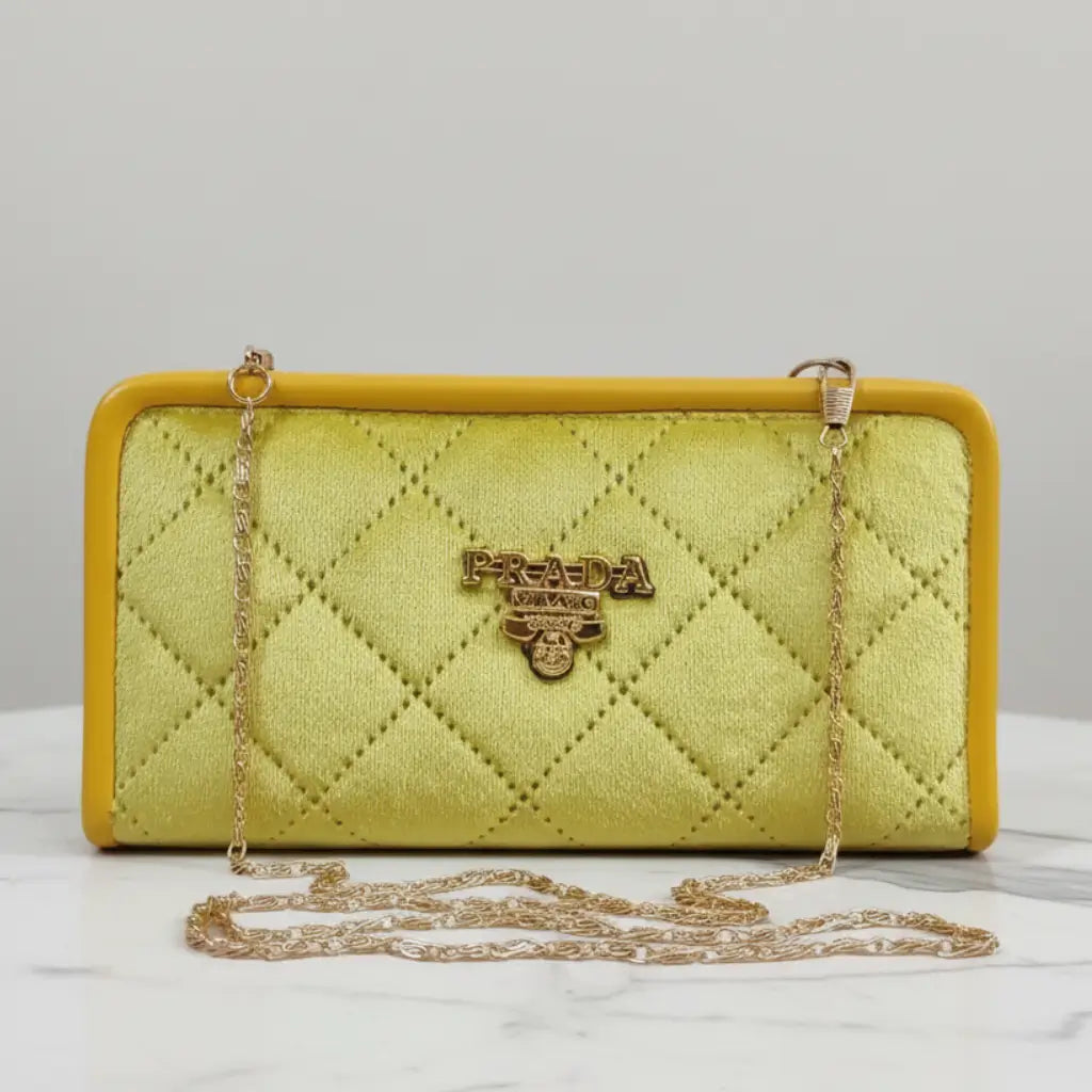 Velvet Vault Yellow – vibrant velvet clutch and mobile wallet for girls in Pakistan
