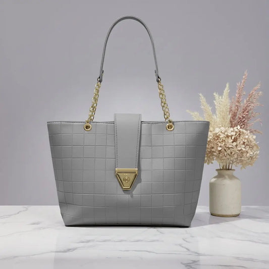 VersaTote Grey – trendy multi-compartment shoulder bag for women in Pakistan