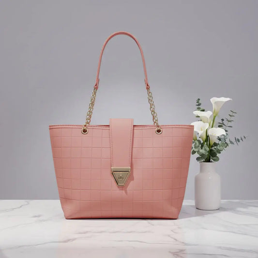 VersaTote Peach – elegant and spacious multi-compartment shoulder bag for women in Pakistan