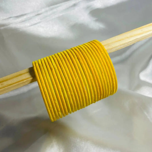 Yellow velvet bangles for girls in Pakistan