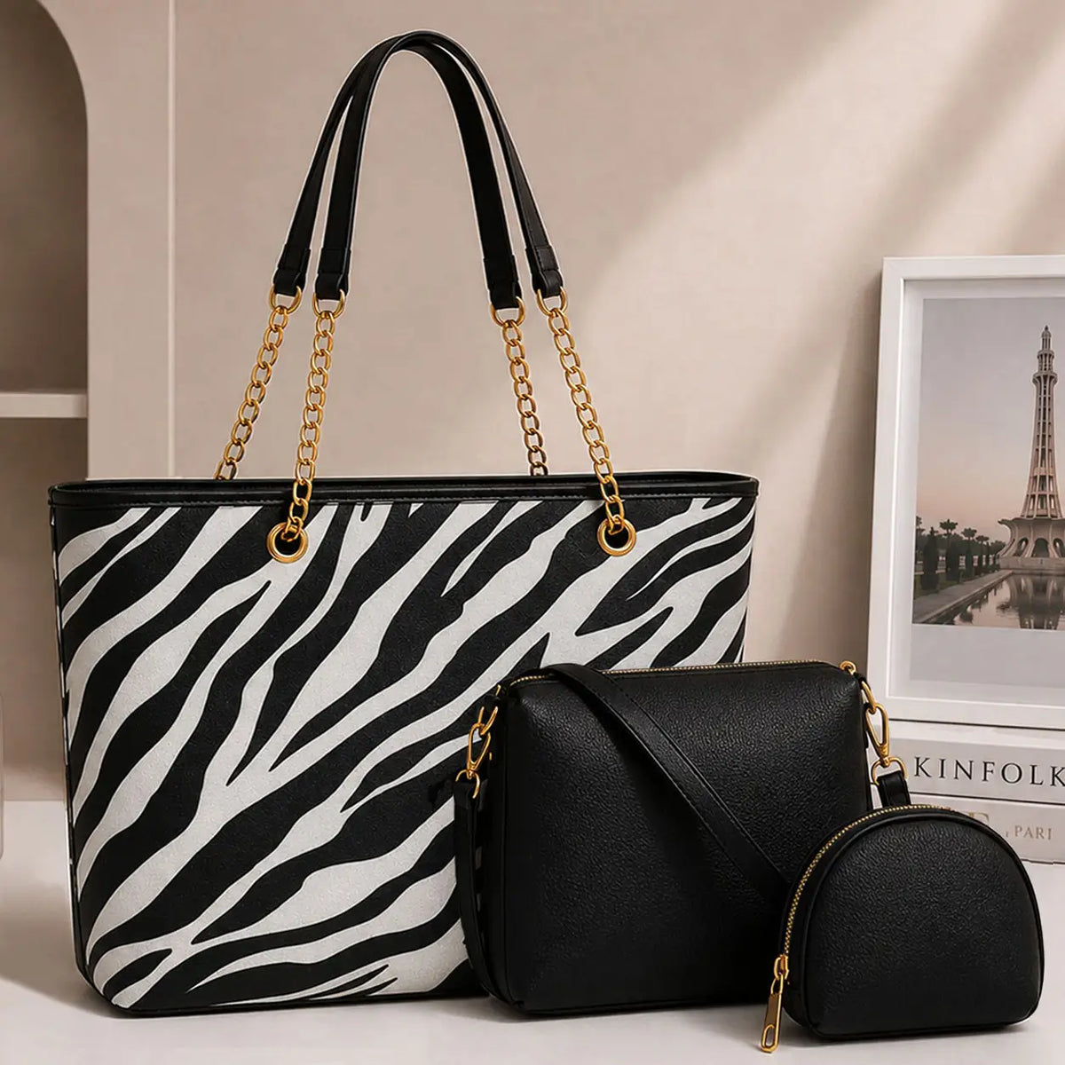 Julia 3PCS Zebi – Black
